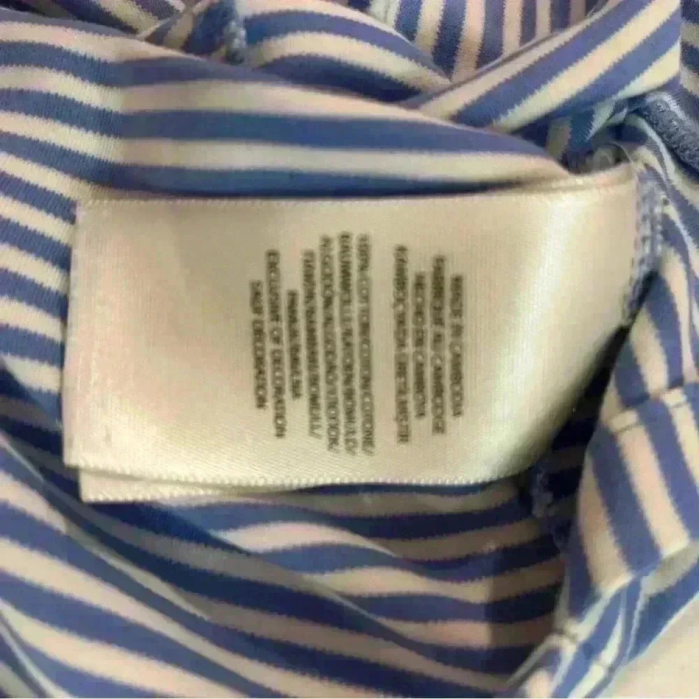 Ralph Lauren Short Sleeve Polo Shirt. Blue & White Striped. Men’s.